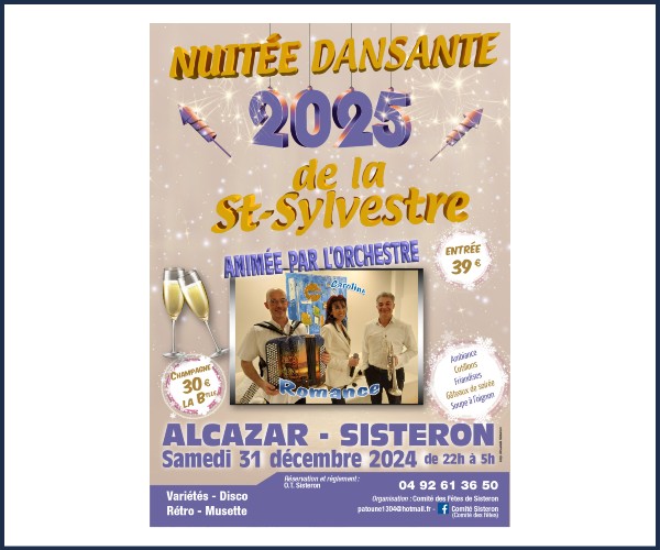 Sisteron. Nuitée dansante de la Saint Sylvestre
