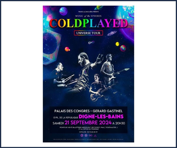 Digne les Bains. Concert Coldplayed