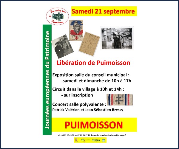 Puimoisson et la libération circuit, exposition