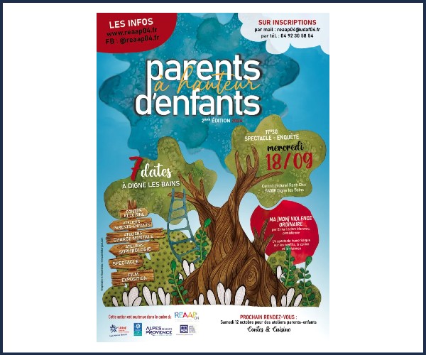 Digne les Bains. Parents à hauteur d'enfants Spectacle Ma (non) violence ordinaire