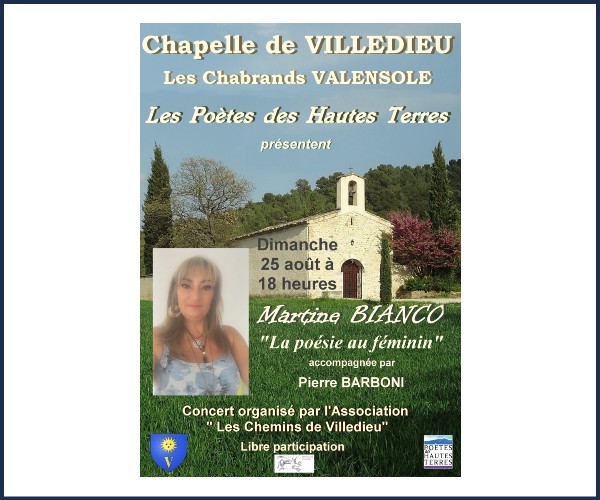 Valensole. Concert Poésie et Chanson Martine Bianco, Pierre Barboni