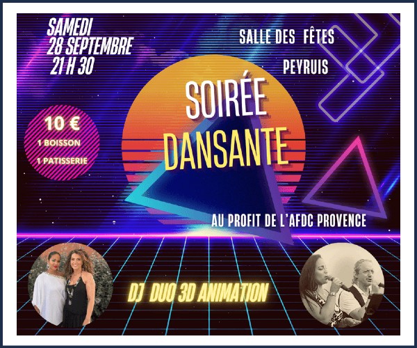 Peyruis. Soirée dansante au profit de l'AFDC Provence