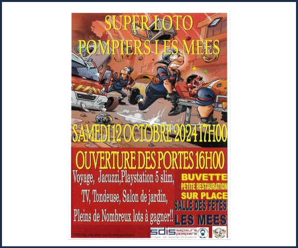 Super loto des Pompiers des Mées