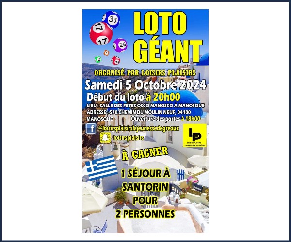 Manosque. Loto Géant