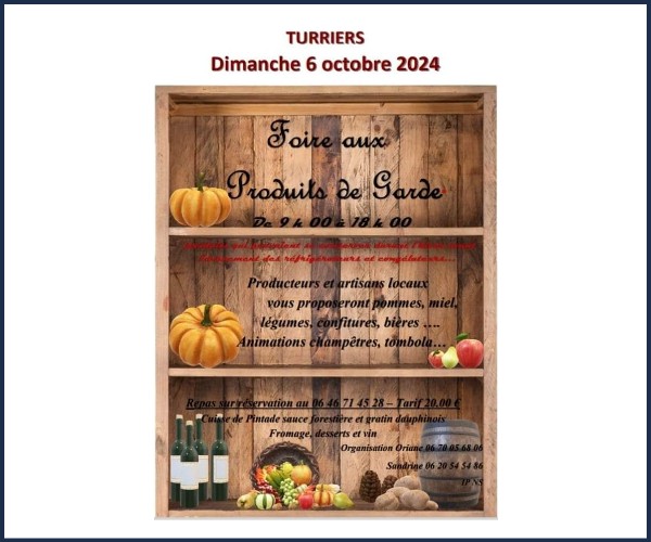 Turriers. Foire aux produits de Garde