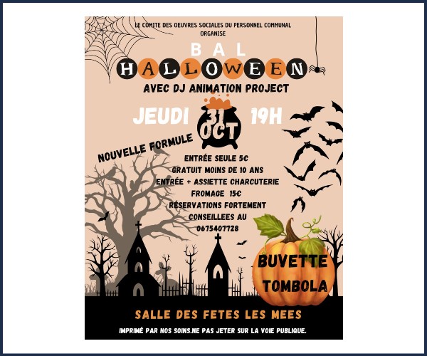 Les Mées. Bal Halloween