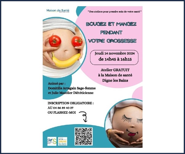 Digne les Bains. Bougez et mangez pendant votre grossesse