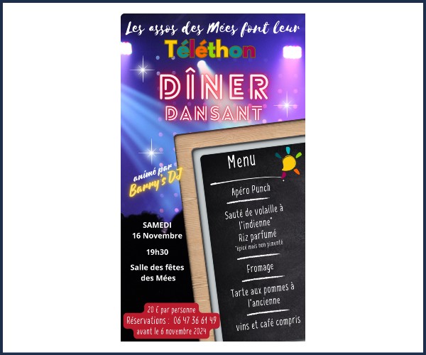 Les Mées. Téléthon, dîner dansant
