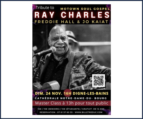 Digne les Bains. Freddie Hall, Gospel, Motown, Soul, Tribute to Ray Charles