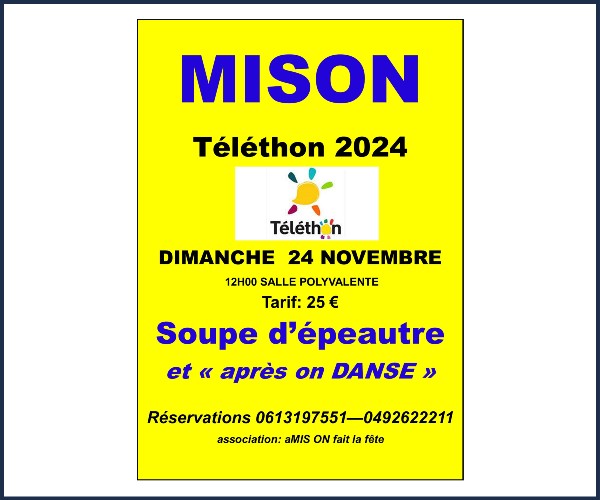 Mison. Repas du Téléthon