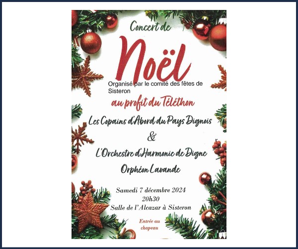 Sisteron. Concert de Noël au profit du Téléthon 2024