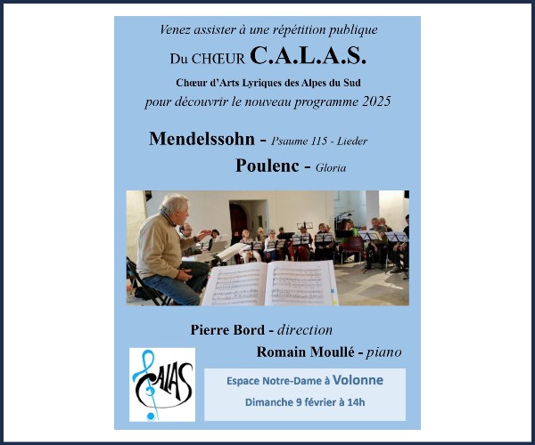 Volonne. Répétition publique par CALAS