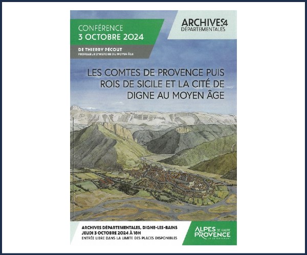 Digne les Bains. Conférence Les comtes de Provence