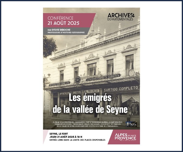 Conférence, Les émigrés de la vallée de Seyne