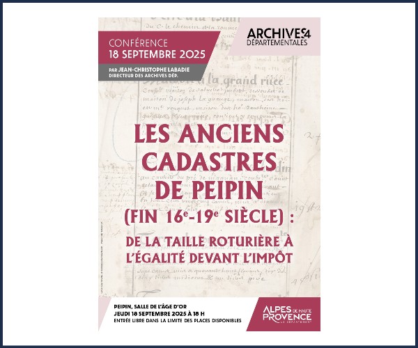 Conférence. Les anciens cadastres de Peipin