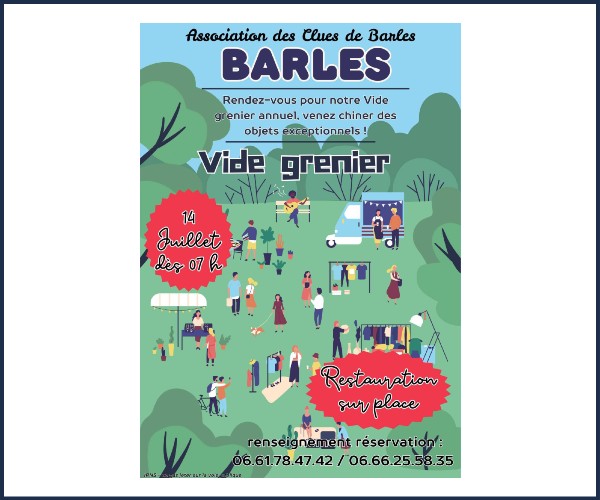 Vide greniers de l'association des Clues de Barles