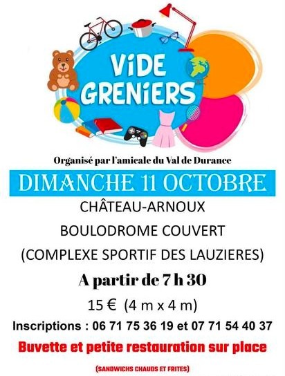Vide greniers à Château Arnoux