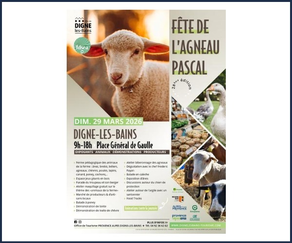 28 édition, Fête de l'Agneau Pascal 2026 à Digne 