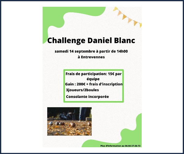 Entrevennes. Challenge Daniel Blanc