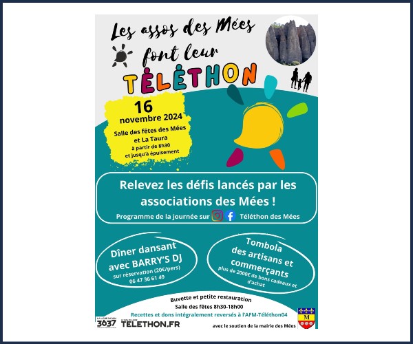 Les assos des Mées font leur Téléthon