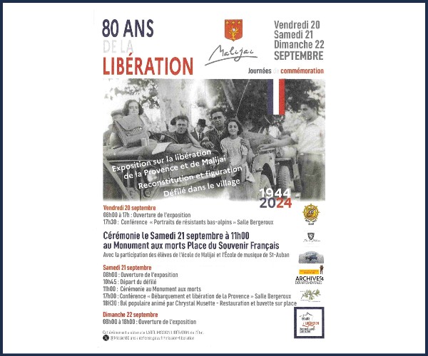 80 ans de la libération de Malijai