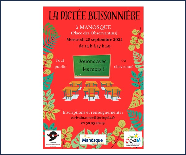 Manosque. La Dictée Buissonnière