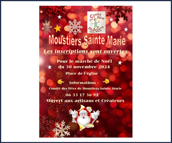 Moustiers Sainte Marie. Inscrivez-vous au Marché de Noël !