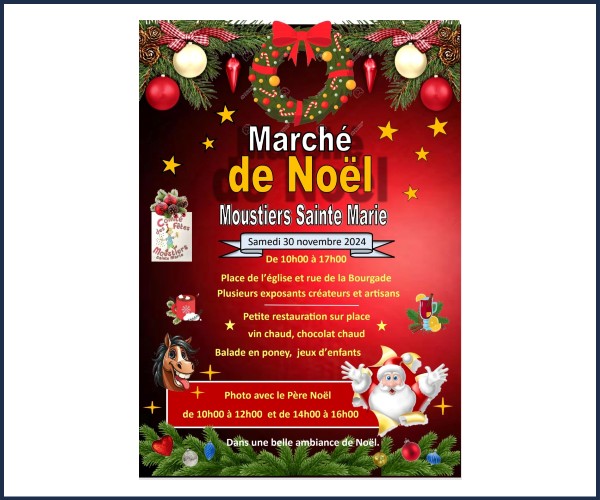 Moustiers Sainte Marie. Marché de Noël 2024