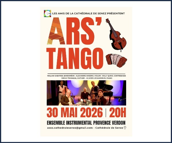 Soirée Musicale. Ars Tango à Senez