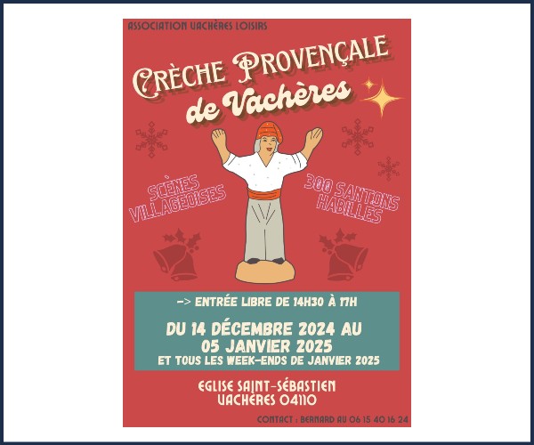 Vachères. Crèche Église Saint Sébastien