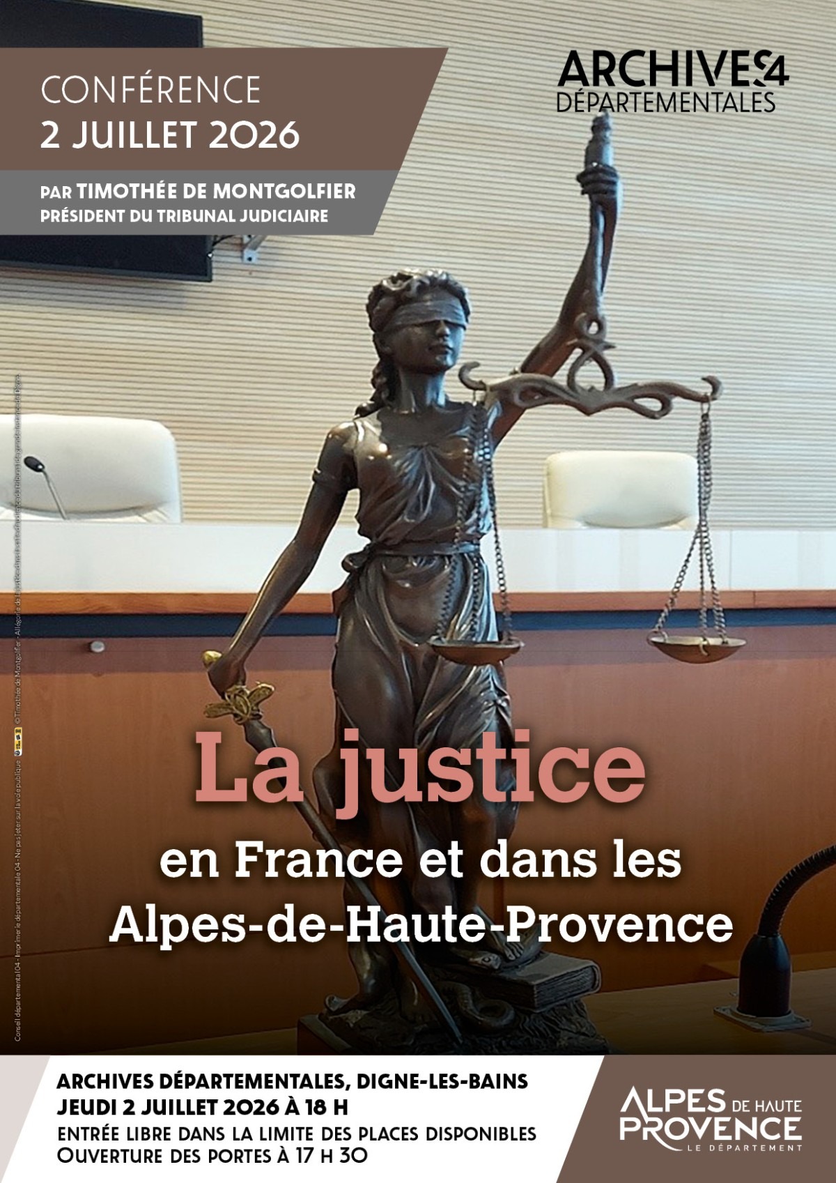 Conférence, La justice en France et dans les Alpes de Haute Provence
