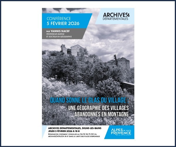 Digne les Bains. Conférence, Quand sonne le glas du village