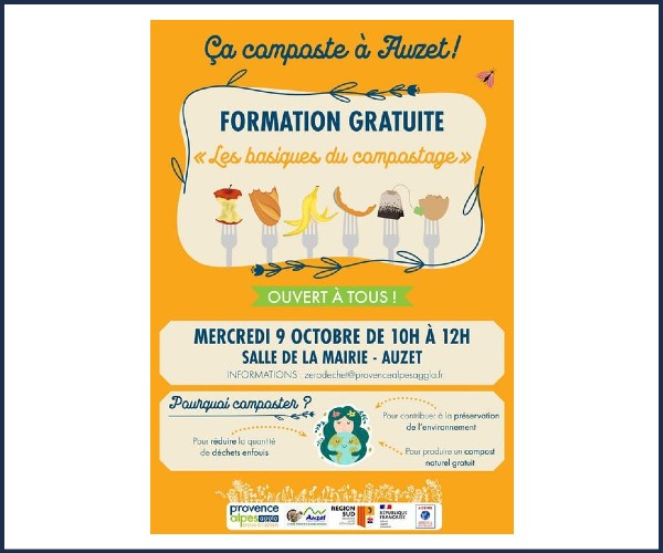 Auzet. Formation, Les basiques du compostage