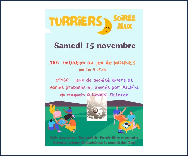 Turriers. Soirée Jeux