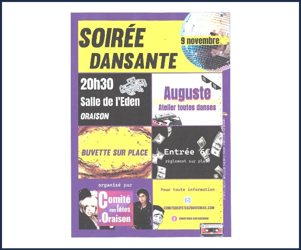 Oraison. Soirée Dansante