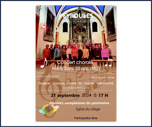 Peyroules. Concert de la chorale Métis'sons