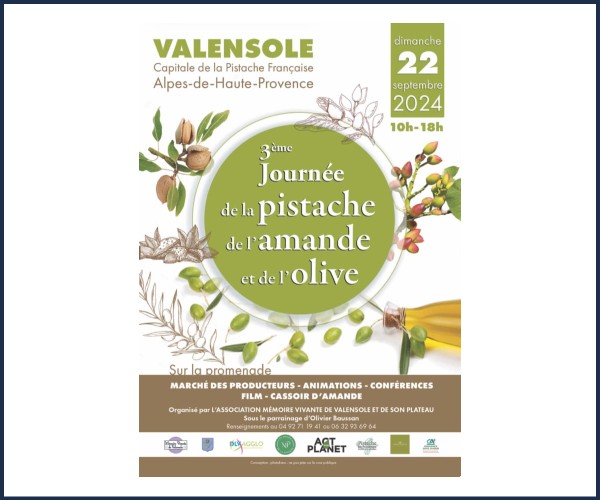 Valensole. 3ème Journée de la pistache, de l'amande et de l'olive
