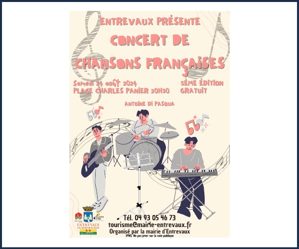 Entrevaux. Concert de chansons françaises