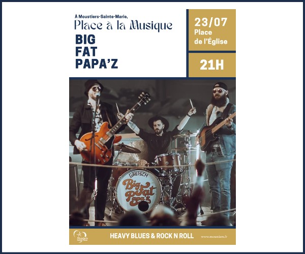 Moustiers Sainte Marie. Place à la Musique, concert avec Big Fat Papa'Z