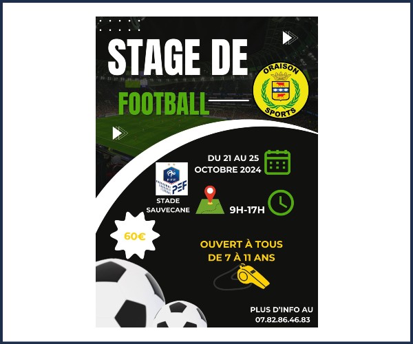Oraison. Stage de Football