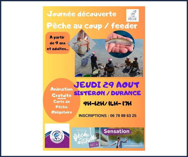 Sisteron. Journée découverte pêche au coup / feeder