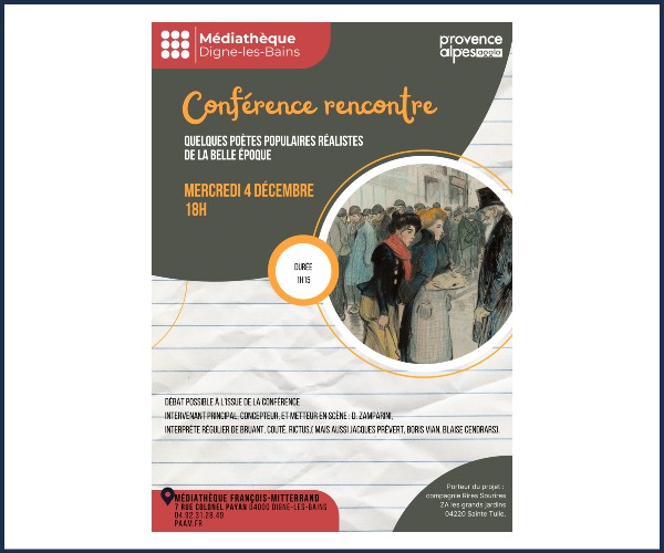 Digne les Bains. Conférence Rencontre D. Zamparini