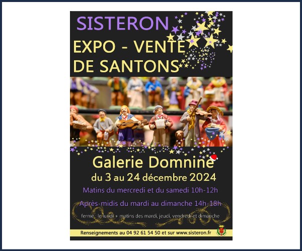 Sisteron. 36ème exposition vente de Santons et Crèches