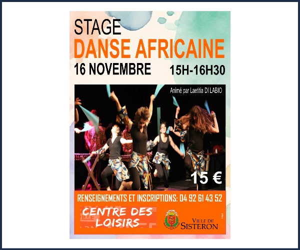 Sisteron. Atelier danse africaine