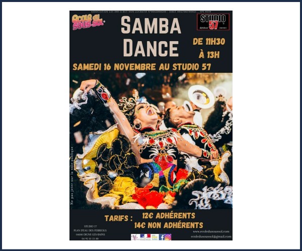 Digne les Bains. Stage de Samba