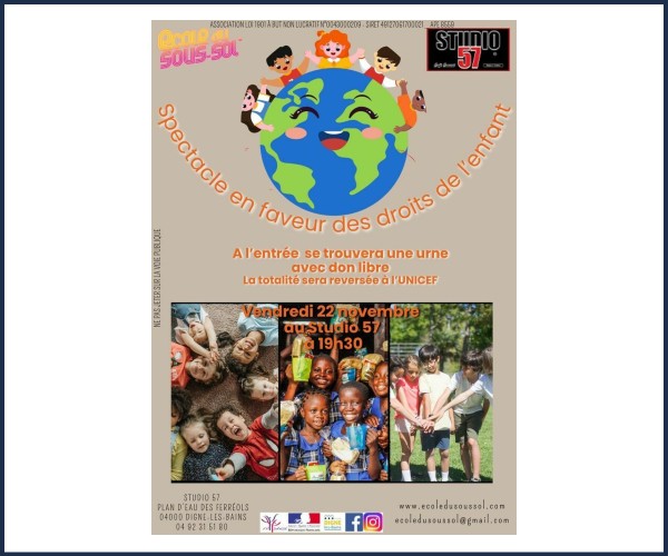 Digne les Bains. Spectacle en faveur des droits de l'Enfant