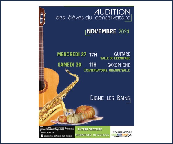 Digne les Bains. Audition des élèves du Conservatoire