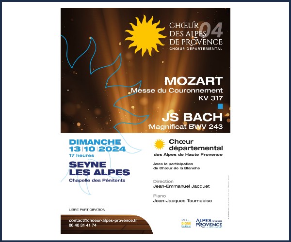 Seyne les Alpes. Concert de chorales Choeur Départemental