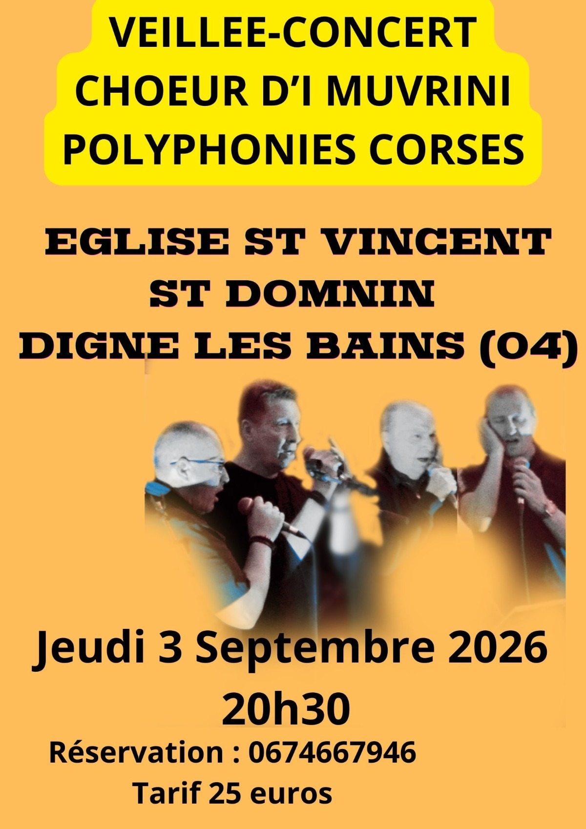 Veillée Concert avec le Choeur d'I Muvrini à Digne