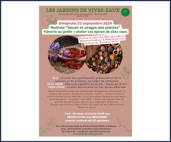 La Brillanne. Atelier Les épices de chez nous